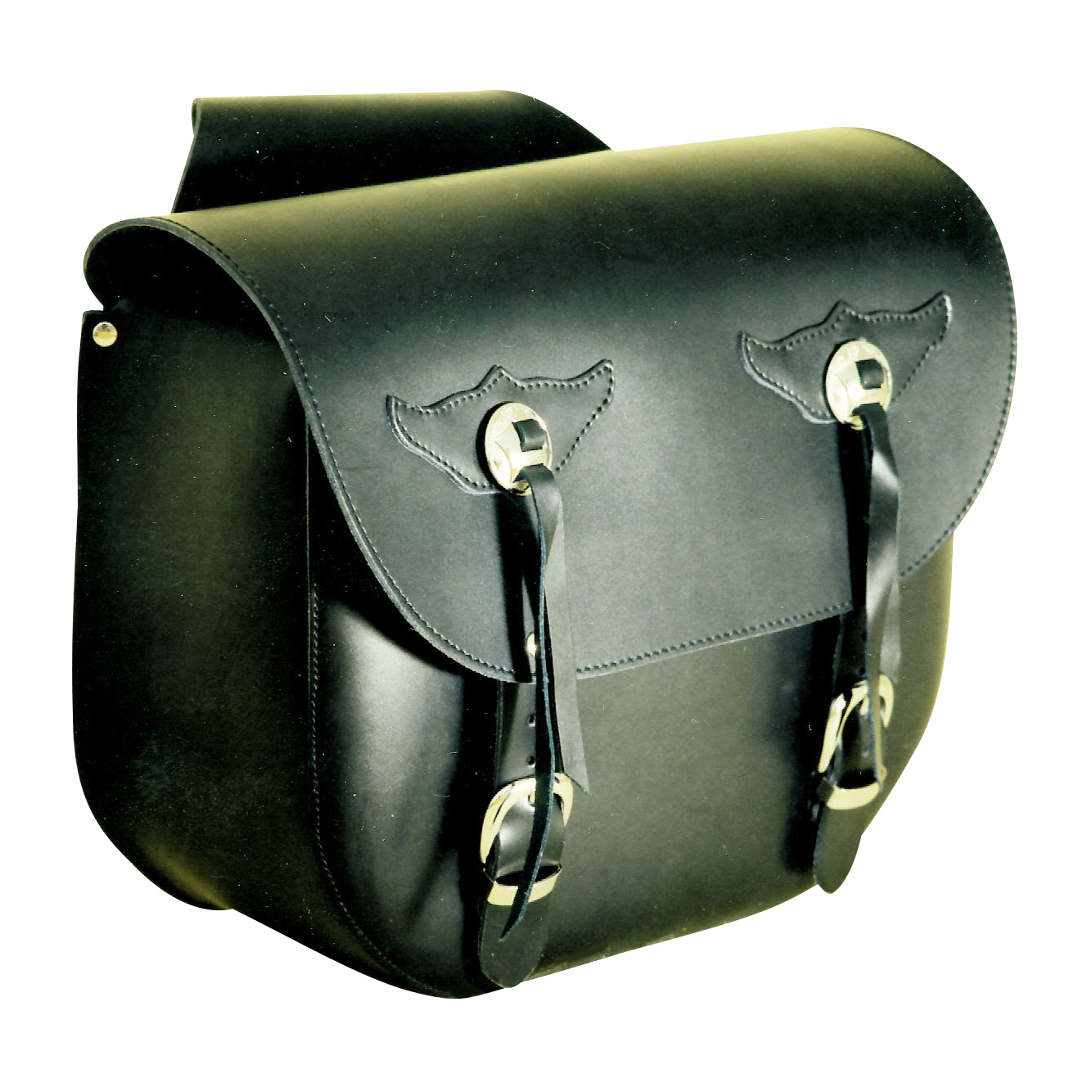 CLASSIC saddlebags - Black motorcycle saddlebags with saddle attachment