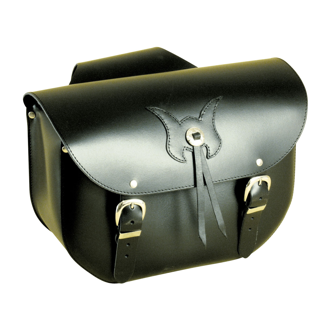 LOW BAG saddlebags - Black motorcycle side bags with saddle attachment