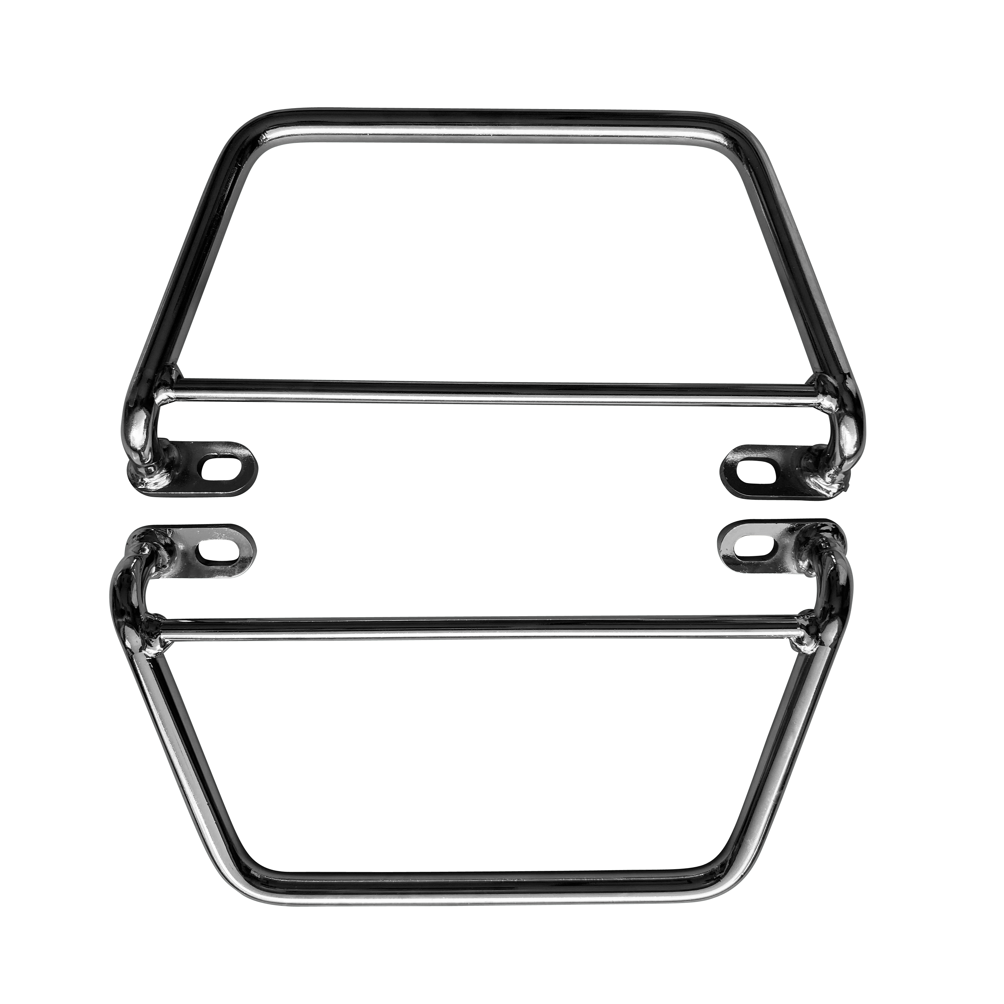 Klick Fix saddlebag supports - Klick Fix motorcycle saddlebag bracket, chrome finish